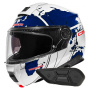 Casque Klapp Schuberth C5 Globe Blue + Kit Bluetooth SC2 C5 - E2