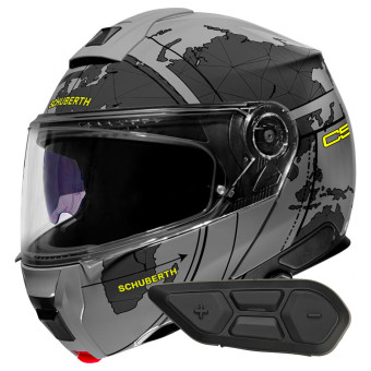 Klapp Schuberth C5 Globe Grey + Kit Bluetooth SC2 C5 - E2