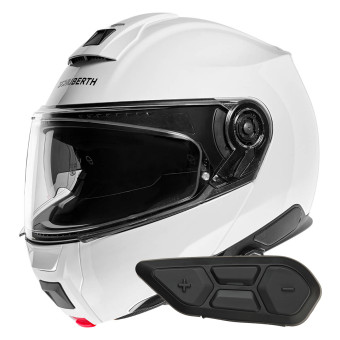 Klapp Schuberth C5 Glossy White + Kit Bluetooth SC2 C5 - E2
