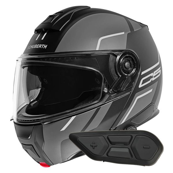 Klapp Schuberth C5 Master Grey + Kit Bluetooth SC2 C5 - E2
