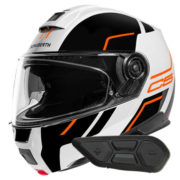 Klapp Schuberth C5 Master Orange + Kit Bluetooth SC2 C5 - E2