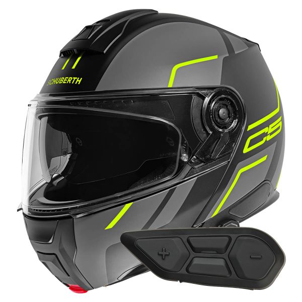 Klapp Schuberth C5 Master Yellow + Kit Bluetooth SC2 C5 - E2