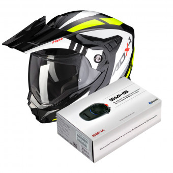 Klapp Scorpion ADX-1 Lontano Black Neon Yellow + Kit Bluetooth Sena SMH5
