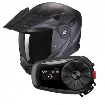 Klapp Scorpion ADX-1 Tucson Matt Black Carbon + Kit Bluetooth Sena 5S Solo