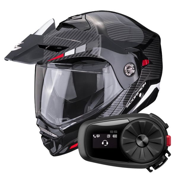 Klapp Scorpion ADX-2 Camino Black Silver Red + Kit Bluetooth 5S