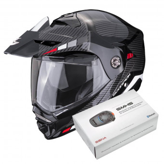 Klapp Scorpion ADX-2 Camino Black Silver Red + Kit Bluetooth SMH5