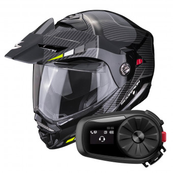 Klapp Scorpion ADX-2 Camino Black Silver Yellow Fluo + Kit Bluetooth 5S
