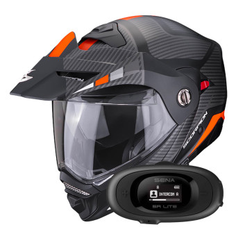Klapp Scorpion ADX-2 Camino Matt Black Silver Orange + Kit bluetooth 5R Lite