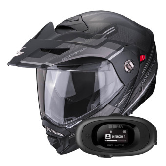 Klapp Scorpion ADX-2 Carrera Matt Black Silver + Kit bluetooth 5R Lite