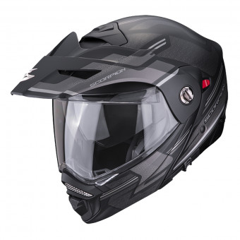 Scorpion ADX-2 Carrera Matt Black Silver + Kit Bluetooth 5S