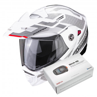 Klapp Scorpion ADX-2 Carrera Pearl White Silver + Kit Bluetooth SMH5