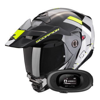 Klapp Scorpion ADX-2 Galane Grey Black Neon Yellow + Kit bluetooth 5R Lite Solo