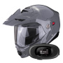 Casque Klapp Scorpion ADX-2 Grey Cement + Kit bluetooth 5R Lite