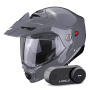 Casque Klapp Scorpion ADX-2 Grey Cement + Kit Bluetooth Lokui K30