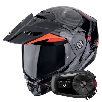Klapp Scorpion ADX-2 Lewis Black Red + Kit Bluetooth 5S Solo