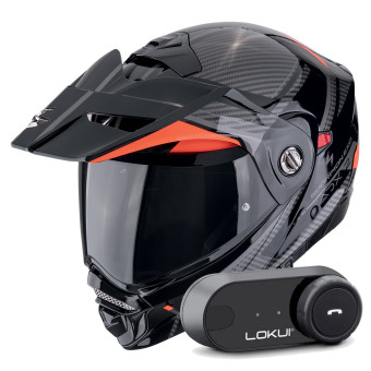 Klapp Scorpion ADX-2 Lewis Black Red + Kit Bluetooth Lokui K30