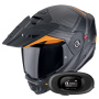 Casque Klapp Scorpion ADX-2 Lewis Matt Black Orange + Kit bluetooth 5R Lite
