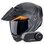 Casque Klapp Scorpion ADX-2 Lewis Matt Black Orange + Kit Bluetooth Lokui K30