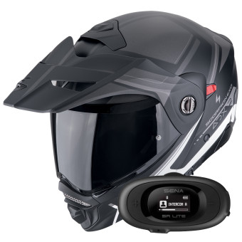 Klapp Scorpion ADX-2 Lewis Matt Black Silver + Kit bluetooth 5R Lite