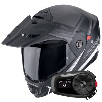 Klapp Scorpion ADX-2 Lewis Matt Black Silver + Kit Bluetooth 5S Solo