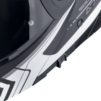 Scorpion ADX-2 Lewis Matt Black Silver + Kit bluetooth Exo-Com Link-1 Solo