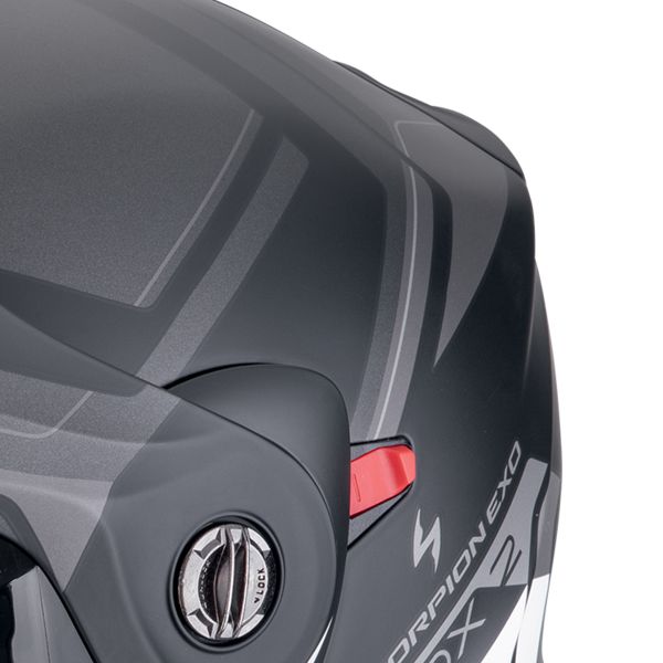 Scorpion ADX-2 Lewis Matt Black Silver + Kit Bluetooth Lokui K30