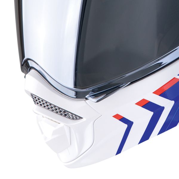 Scorpion ADX-2 Lewis White Blue Red + Kit Bluetooth BT Mini