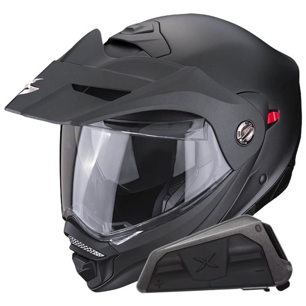 Klapp Scorpion ADX-2 Matt Black + Kit bluetooth Exo-Com Link-1 Solo