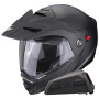 Casque Klapp Scorpion ADX-2 Matt Black + Kit bluetooth Exo-Com Link-1 Solo