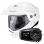 Casque Klapp Scorpion ADX-2 White + Kit Bluetooth 5S