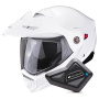 Casque Klapp Scorpion ADX-2 White + Kit Bluetooth BT Mini