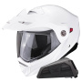 Casque Klapp Scorpion ADX-2 White + Kit bluetooth Exo-Com Link-1 Solo