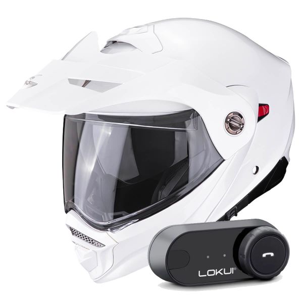 Klapp Scorpion ADX-2 White + Kit Bluetooth Lokui K30 Klapp Scorpion ADX-2 White + Kit Bluetooth Lokui K30