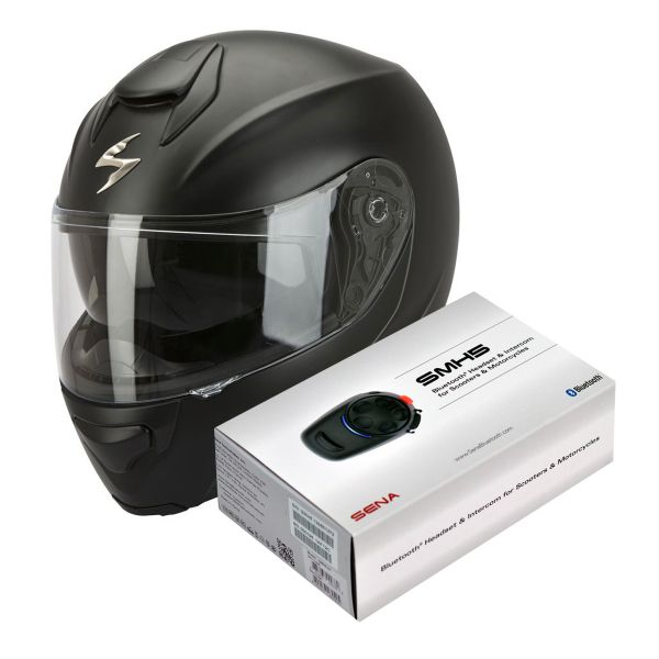 Klapp Scorpion EXO 3000 Air Matt Black + Kit Bluetooth Sena SMH5