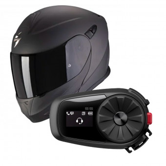 Klapp Scorpion Exo 920 Evo Solid Matt Anthracite + Kit Bluetooth Sena 5S