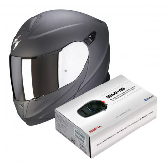 Klapp Scorpion Exo 920 Evo Solid Matt Black + Kit Bluetooth Sena SMH5