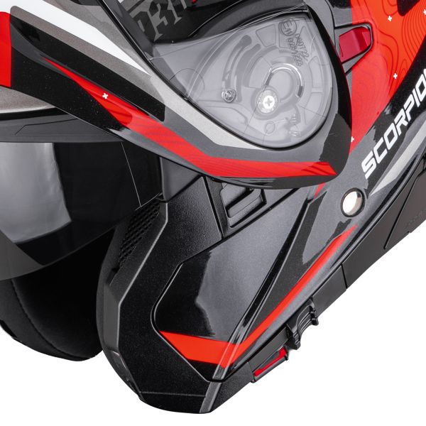 Scorpion Exo 930 Evo Alpha Black Silver Red