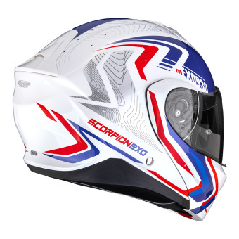 Scorpion Exo 930 Evo Alpha White Red Blue