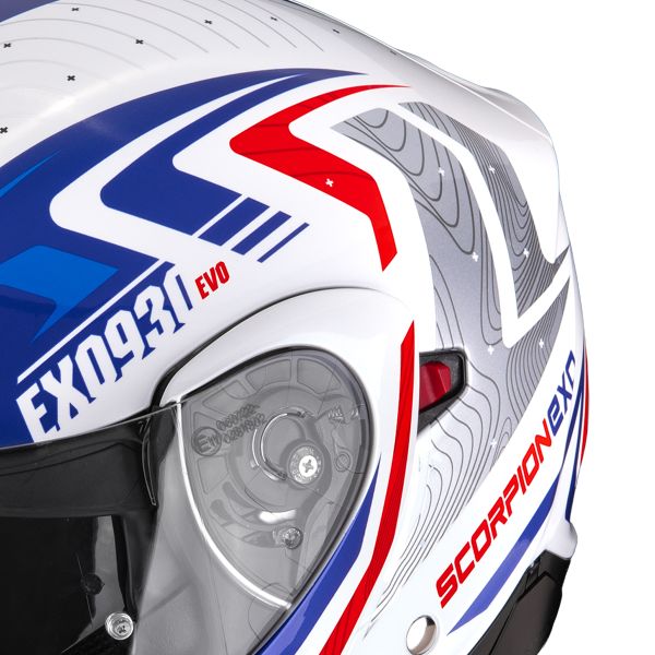 Scorpion Exo 930 Evo Alpha White Red Blue
