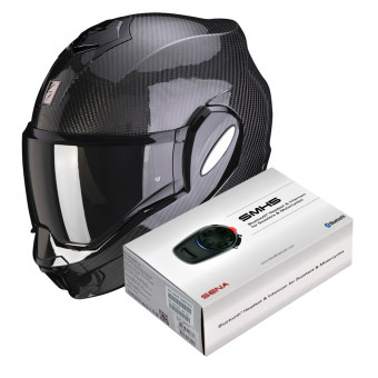 Klapp Scorpion EXO TECH Carbon Black + Kit Bluetooth Sena SMH5