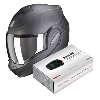 Klapp Scorpion EXO TECH Carbon Matt Black + Kit Bluetooth Sena SMH5