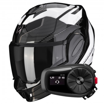 Klapp Scorpion Exo Tech Evo Animo Black White + Kit Bluetooth 5S