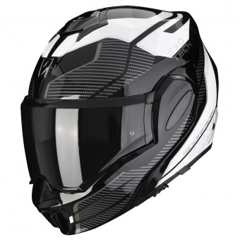 Scorpion Exo Tech Evo Animo Black White + Kit bluetooth 5R Lite