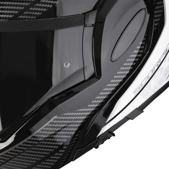 Scorpion Exo Tech Evo Animo Black White + Kit Bluetooth 5S