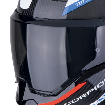 Scorpion Exo Tech Evo Carbon Cosy Black Blue Red + Kit bluetooth Exo-Com Link-1C