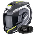 Pack Exo Tech Evo Carbon Cosy Black Yellow Fluo + Kit bluetooth 5R Lite