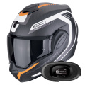 Pack Exo Tech Evo Carbon Cosy Matt Black Orange + Kit bluetooth 5R Lite