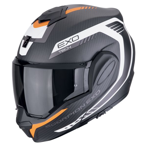 Klapp Scorpion Exo Tech Evo Carbon Cosy Matt Black Orange Klapp Scorpion Exo Tech Evo Carbon Cosy Matt Black Orange