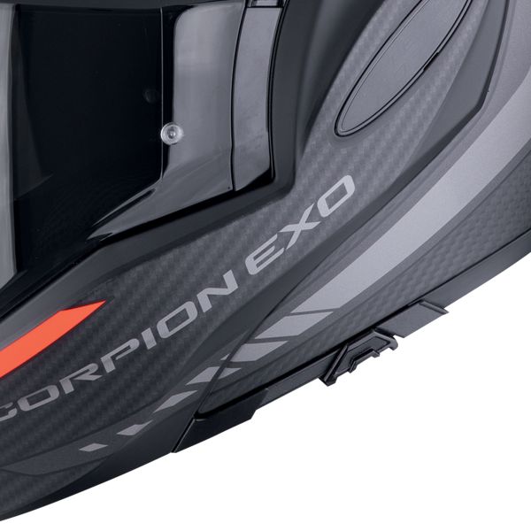 Scorpion Exo Tech Evo Carbon Cosy Matt Black Red