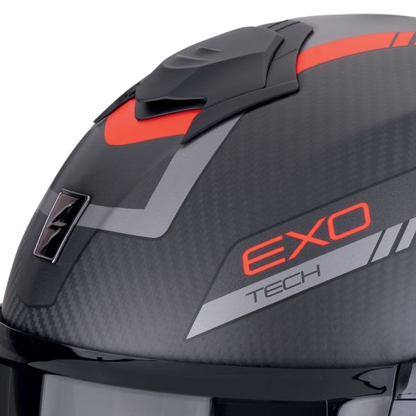 Scorpion Exo Tech Evo Carbon Cosy Matt Black Red